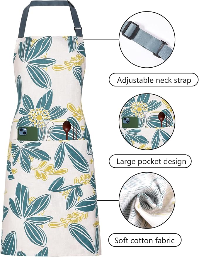 2 Pack Floral Apron for Women - Image 3