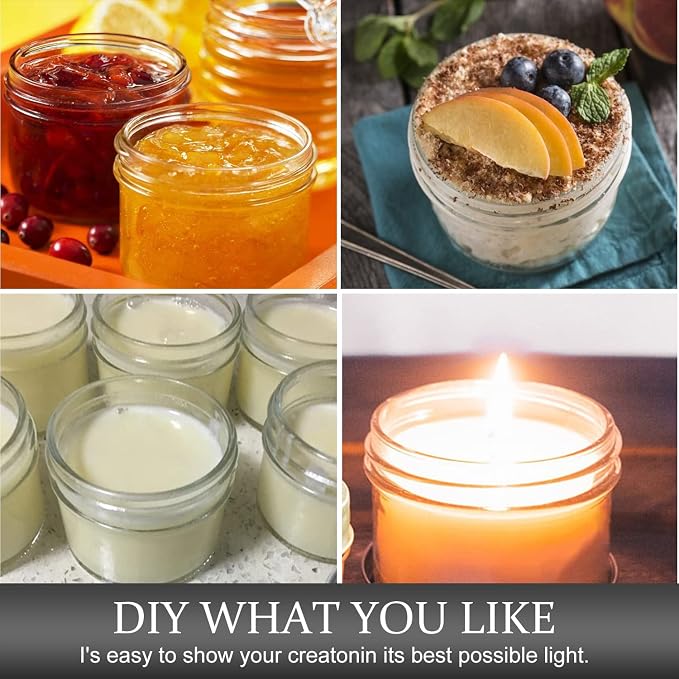 QAPPDA 4oz Glass Jars With Lids, Small Mason Jars Wide Mouth, Mini Canning Jars - Image 7