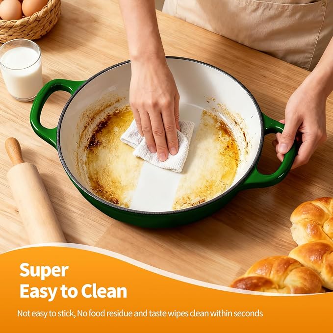 ONKO Dutch Oven For Sourdough Bread Baking, 6QT Enameled Cast Iron Dutch Oven - Image 7