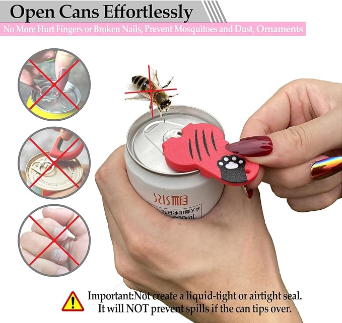 Soda Can Tab Opener Mini Soda Can Cover Easy Tab Opener and Drink Protector - Image 3