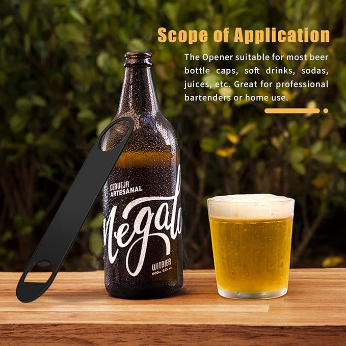 KTOJOY 4 PACK Stainless Steel Flat Bottle Opener, Beer Bottle Opener, - Image 4