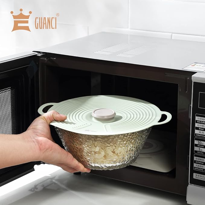 GUANCI Silicone Lids for Bowl 8 Pack, Microwave Splatter Cover - Image 5