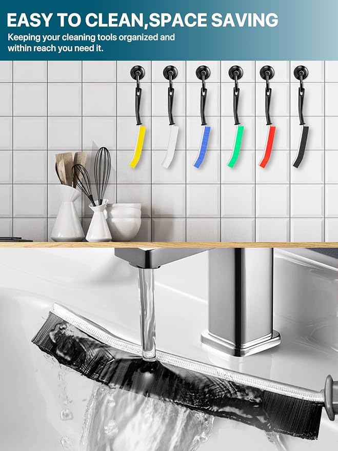 6Pcs Hard Bristle Crevice Cleaning Brush, Designed - Image 6