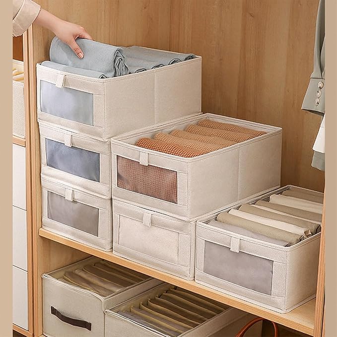 Linen Closet Organizers And Storage, 10 Pack Closet Storage Bins Linen Closet - Image 7