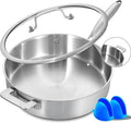LOLYKITCH Sauté Pan, 7 QT Tri-Ply Stainless Steel Deep Cooking Pot, 12 Inch by LolyKitch