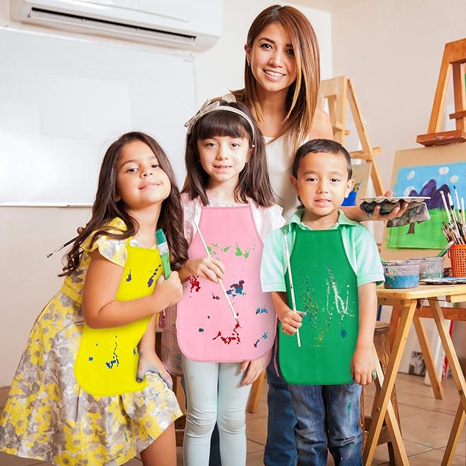 KUUQA 16/24/30/36/40Pcs Kids Apron Painting Aprons - Image 5