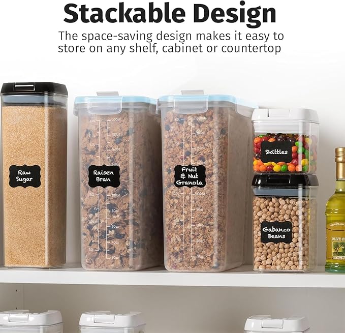 Shazo 2 Pack EXTRA Large Airtight Food Storage Cereal Containers - Image 8