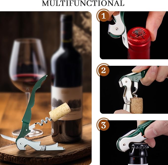 HYZ 2-Pack Wine Opener Waiter Corkscrew, Professional Wine Key - Image 3
