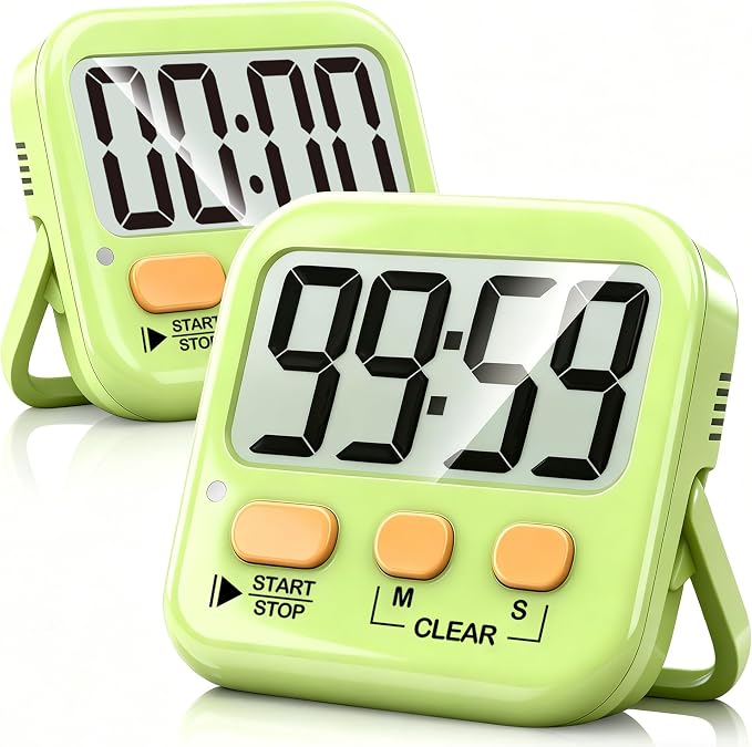 Antonki 2 Pack Digital Timer for Kids, Magnetic Countdown Kitchen Timers for by Antonki