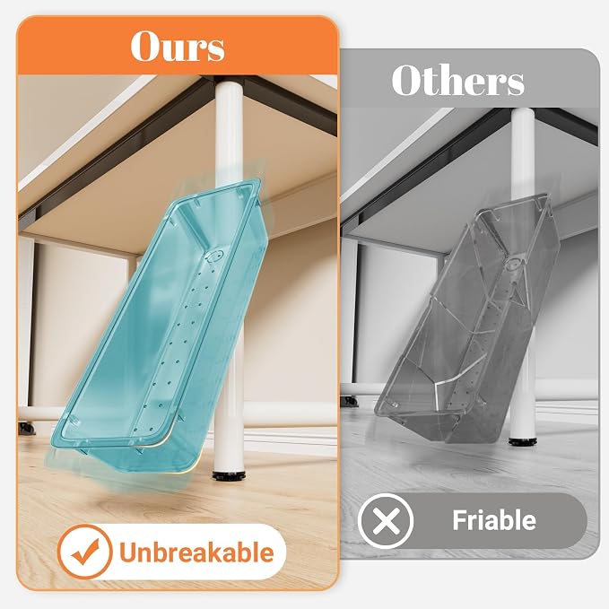 SpaceHacks 15 PCS Clear Plastic Drawer Organizer Set, 4-Size Acrylic Drawer - Image 5