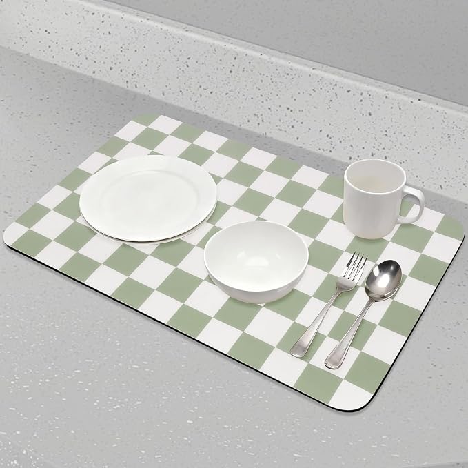 CooRug Checkered Dish Drying Mat - Image 5