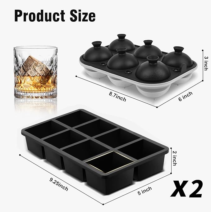 Samuelworld Premium Ice Tray Combo, Large Ice Sphere Maker & New Upgraded Ice - Image 2