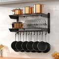 Taozun Pot Rack Wall Mounted 30 Inch, 2-Tier Heavy Duty Pot and Pan Hanging by Taozun