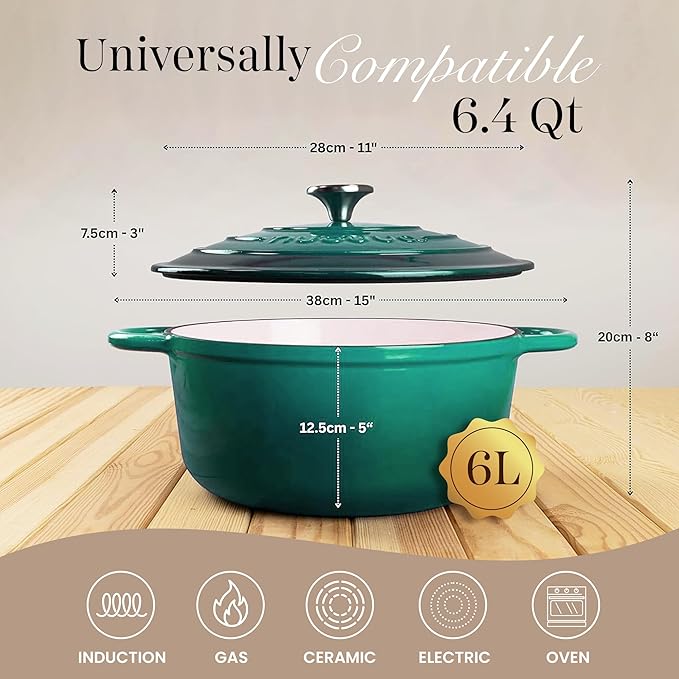 Nuovva Enamelled Cast Iron Dutch Oven Pot - Image 2