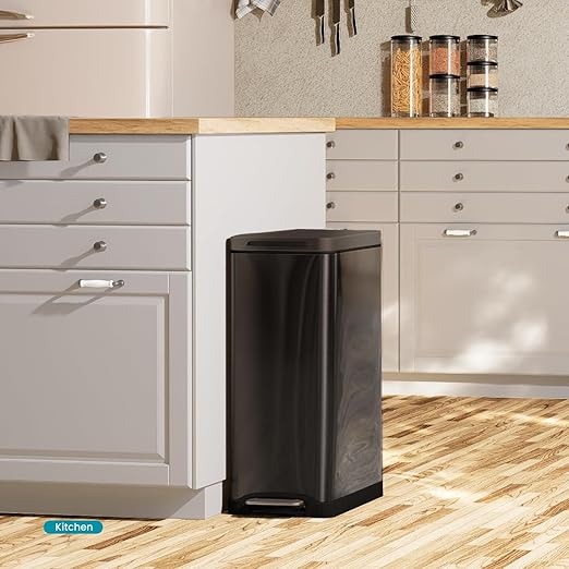 Home Zone Living 12 Gallon Slim Kitchen Trash Can - Image 4