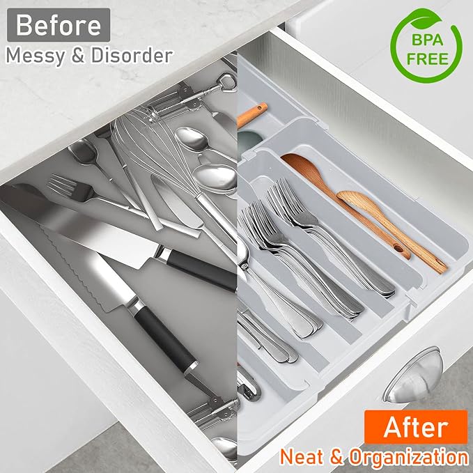 Spaclear Expandable Silverware Drawer Organizer - Image 5