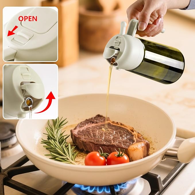 SWEET VIEW Olive Oil Dispenser and Oil Sprayer – 16oz/470ml Glass Light-Proof - Image 4