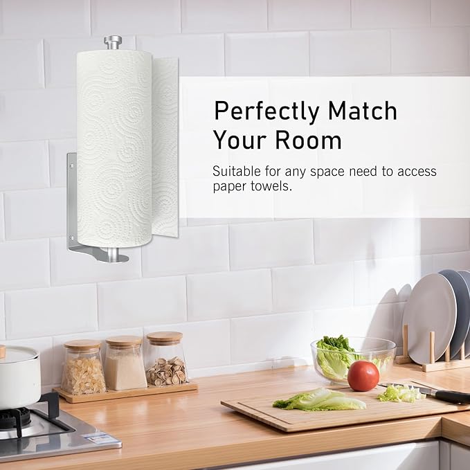 SetSail Paper Towel Holder, 2 Packs Single Hand Operable Paper Towel Holder - Image 4