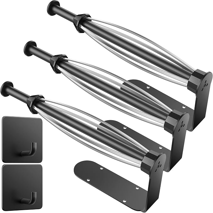 3 Pack Paper Towel Holder Under Cabinet + 2 Towel Robe Hooks, Single Hand by HelpYouSaveMoreSpace