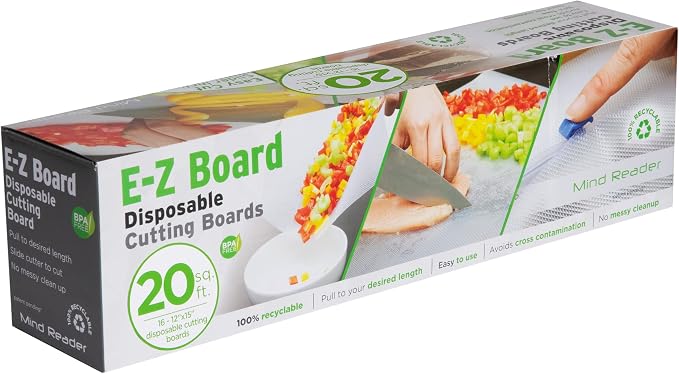 Mind Reader E-Z Board Disposable Plastic Cutting Board, 20 Square Feet by MindReader