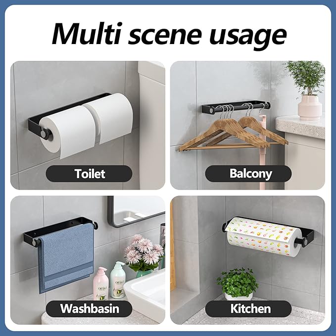Aheucndg Paper Towel Holder for Kitchen, Wall Mount Paper Towel Holder - Image 4