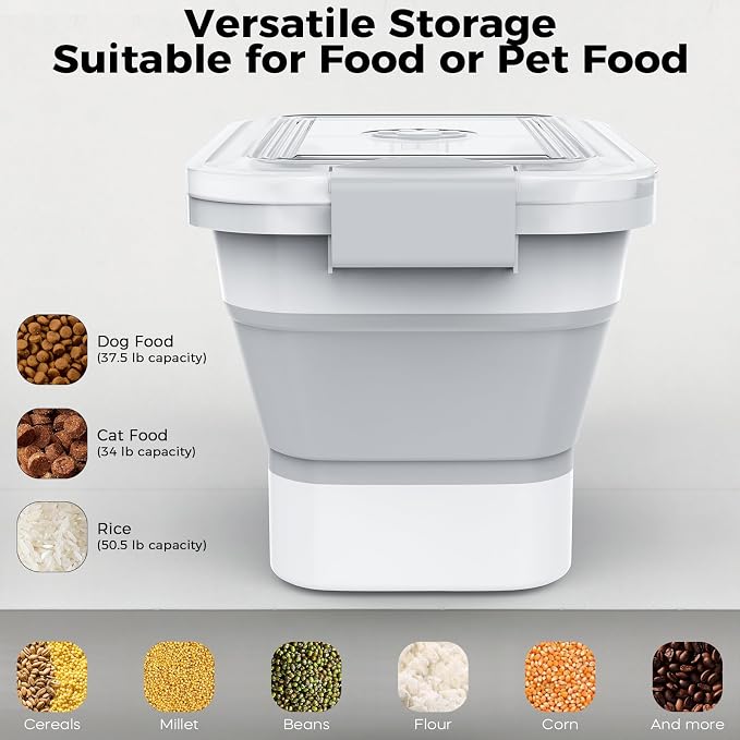 10-13 Lbs Dog Food Storage Container, Collapsible Dog Food Container - Image 5