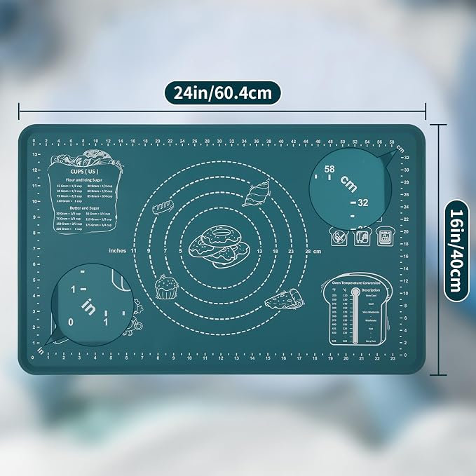 DANIA & DEAN 1.1mm Heavy-Duty Silicone Pastry Mat - Image 7