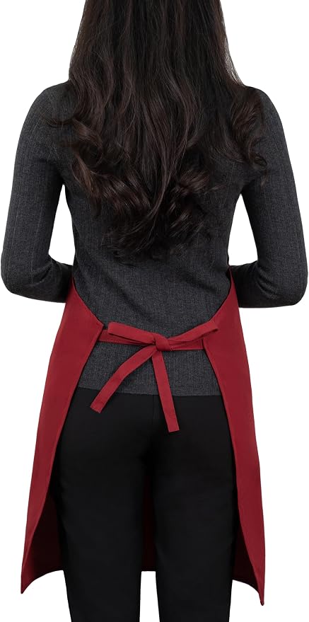 Apron for Men Women with Adjustable Straps and Large Pockets, Canvas Cotton - Image 5