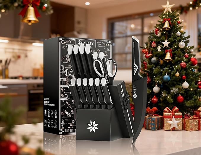 Knife Set - 15 PCS Kitchen Knife Set - Stainless Steel Knife Block Set - - Image 5
