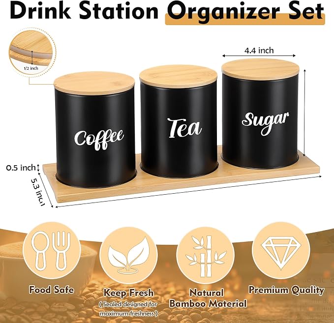 Reallnaive Coffee Tea Sugar Container Set - Image 2