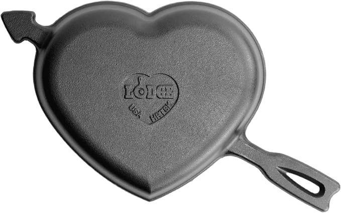 Lodge Seasoned Cast Iron Heart Skillet - Image 2