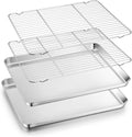 TeamFar Baking Sheet with Rack, 17.6 x 13 x 1 inch Stainless Steel Baking Pan by TeamFar