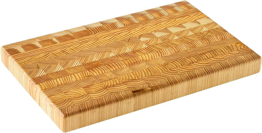 Larch Wood Canada End Grain One Hander Large Cutting Board, Standard