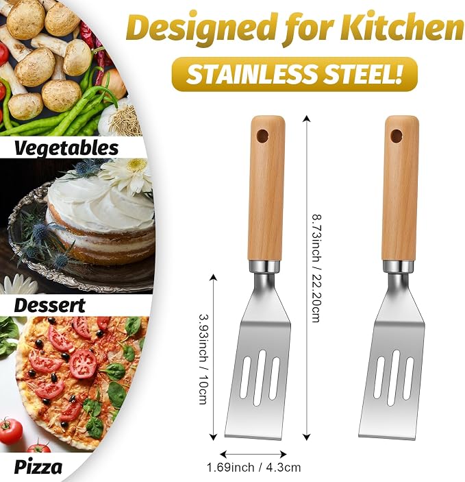 Patelai 5 Pack Small Spatula Mini Serving Brownie Spatula - Image 2