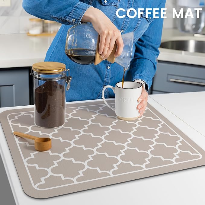 WISELIFE Dish Drying Mat Super Absorbent Drying Mat Large Dish Drying Mats - Image 7