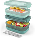 Ello 2-Pack Lunch Stack Plastic Food Storage Container Bento Box by Ello