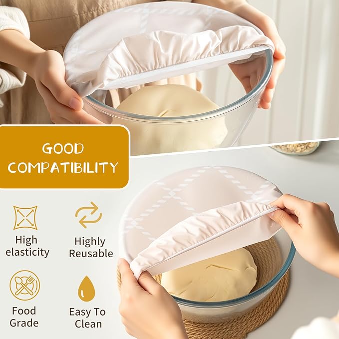 Reusable Bowl Covers for Bread Proofing- 3pc Beeswax Bowl Covers Reusable - Image 5