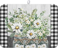 Spring Summer Daisy Floral Dish Drying Mat by Kawani