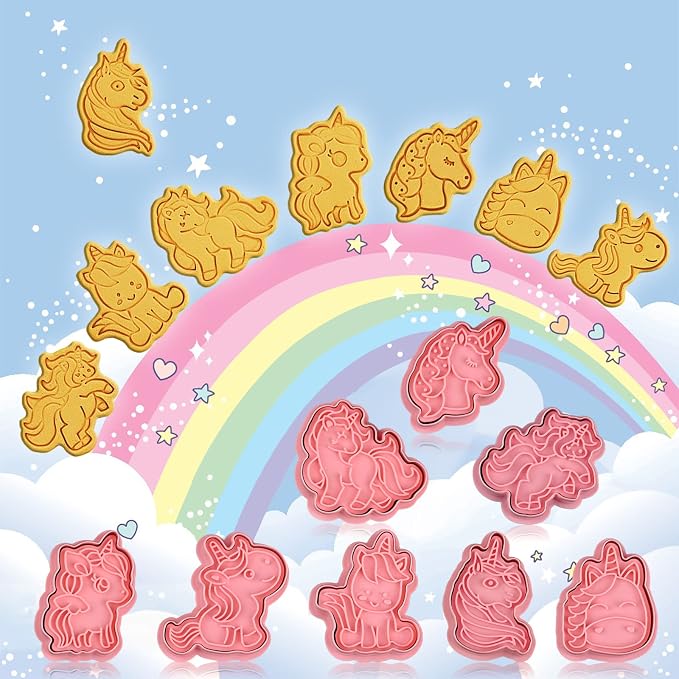 8 Piece Unicorn Cookie Cutter Set - Image 3