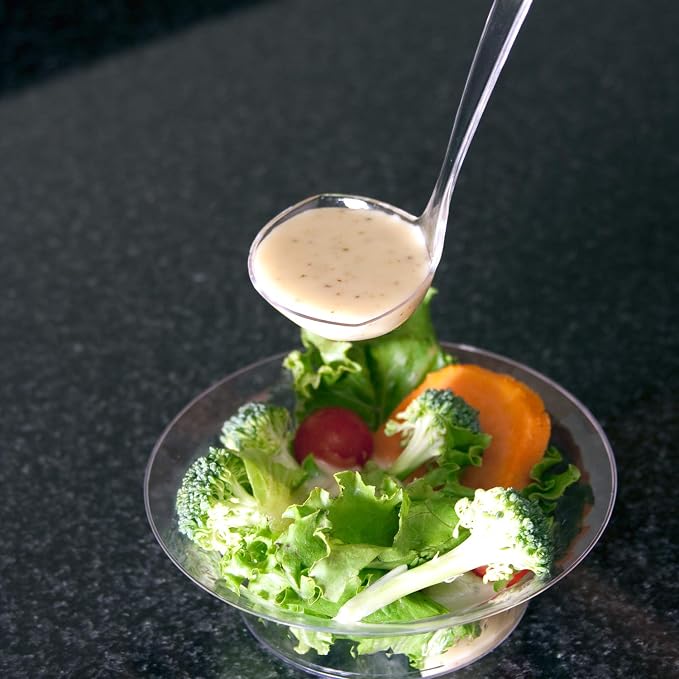 Party Essentials Plastic 2-Ounce Salad Dressing/Serving Ladle - Image 3