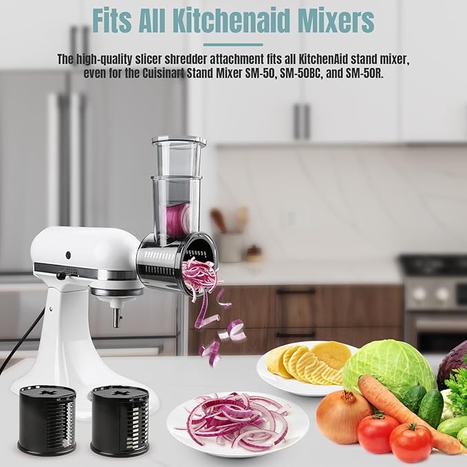 Stainless Steel Slicer Shredder Attachments - Image 3