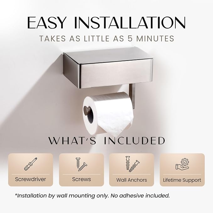 Day Moon™ - Toilet Paper Holder - Modern Roll Holder - Image 5