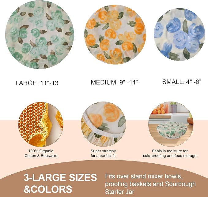 Reusable Bowl Covers for Bread Proofing - Image 2