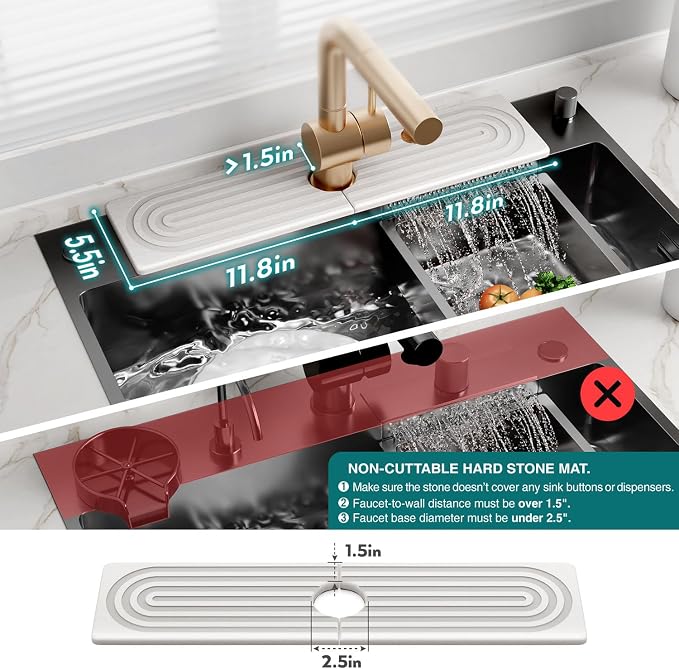 Large Faucet Mat for Kitchen Sink - Image 4