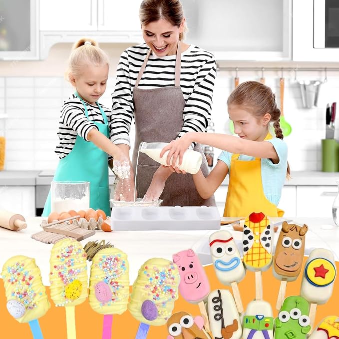 Juome Cake Pop Mold Kit, 8 Cavities Small Cakesicle Molds Silicone - Image 8
