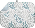 Sanwarm Absorbent Dish Drying Mat, Simple Silhouettes Leaves Microfiber Pad by SanwarmHomeDecor