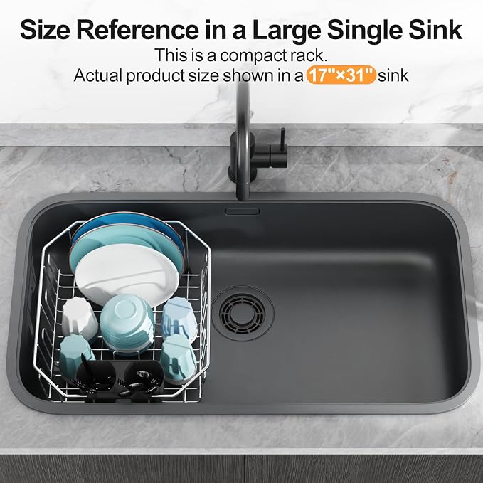 GSlife Small in Sink Dish Drying Rack - Image 8