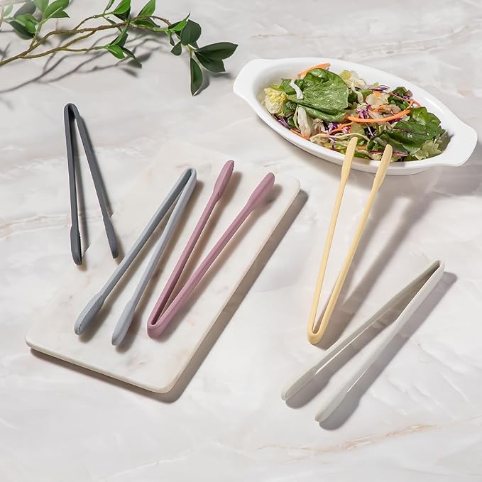 carrotez Silicone Cooking Kitchen Tongs, Non-Scratch Serving Tongs 9.25 Inches - Image 5