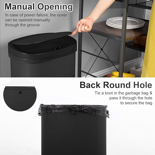 FDW Garbage Can 13 Gallon 50 Liter Kitchen Trash Can - Image 5