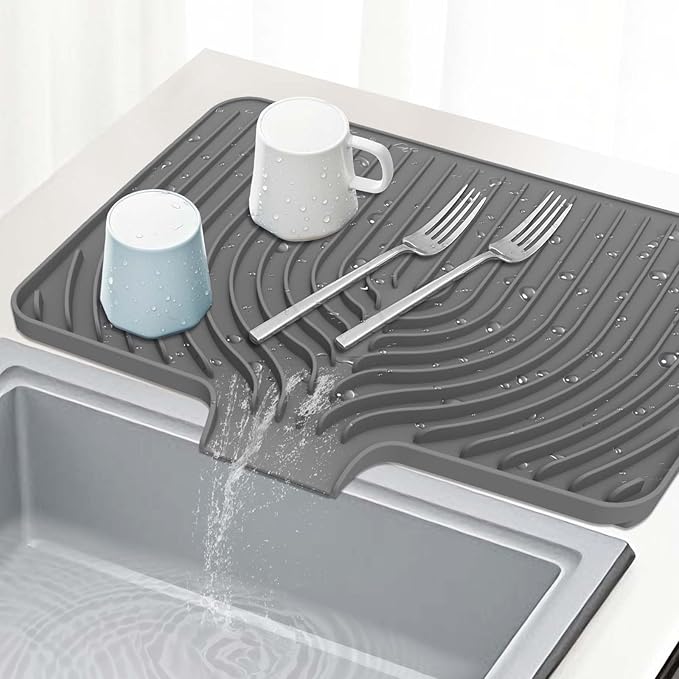 GUUKIN Dish Drying Mat, 17.7" x 11.8 " Drying Matt Kitchen Counter, Dish Drying by GUUKIN
